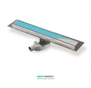 Желоб водосточный МСН 750 мм с горизонтальным фланцем и матовой решеткой Классик CH N 750 K 1