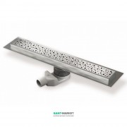 Желоб водосточный МСН 950 мм с горизонтальным фланцем и матовой решеткой Квадраты CH N 950 S 1