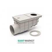 Дождеприемник MCH с горизонтальным выпуском полипропилен серый 325 Gs