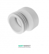 Гофра для унитаза MCH короткая прямая пластик белый Т 30