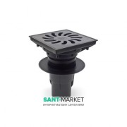 Уличный трап MCH с вертикальным сливом D 110 решетка чугун чёрный 731 S