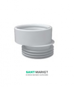 Гофра для унітазу MCH коротка ексцентрична пластик білий Т 40