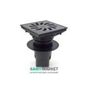 Вуличний трап MCH з вертикальним зливом D 110 решітка чавун чорний 731 S