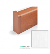 Ліва заглушка плінтуса для прокладки труб MCH пластик білий FT505