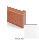 Права заглушка плінтуса для прокладки труб MCH пластик білий FT506