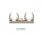 Кліпса для кріплення 2-х пластикових труб MCH 2х25 мм 20025P