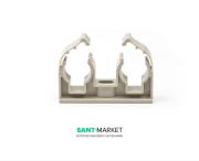 Кліпса для кріплення 2-х пластикових труб MCH 2х20 мм з застібками MCH 2K020P