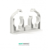 Кліпса для кріплення 2-х труб MCH 2х22 мм з застібкою 2K022B