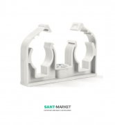 Кліпса для кріплення 2-х труб MCH 2х15 мм з застібкою і сталевий гайкою Z2K015B