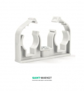 Кліпса для кріплення 2-х труб MCH 2х18 мм з застібкою і сталевий гайкою Z2K018B