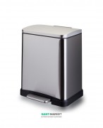 Відро для сміття Lineabeta з педаллю 12 л нержавіюча сталь / пластик чорний 5357.32