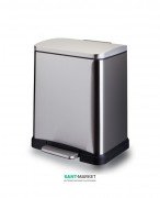 Відро для сміття Lineabeta з педаллю 12 л нержавіюча сталь / пластик чорний 5357.32
