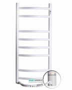 Электрический полотенцесушитель Navin Камелия левый 360х800 с терморегулятором углеродистая сталь белый 12-007131-3680