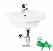 Раковина для ванной Jika Deep детская 45х37 см белый с декором H8156140001341