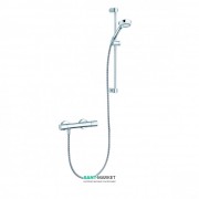 Душевой гарнитур на штанге с термостатом KLUDI LOGO SHOWER DUO латунь/пластик хром 6857605-00