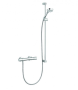 Душевой гарнитур на штанге с термостатом KLUDI LOGO SHOWER DUO латунь/пластик хром 6857705-00