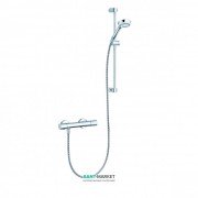 Душевой гарнитур на штанге с термостатом KLUDI LOGO SHOWER DUO латунь/пластик хром 6857605-00
