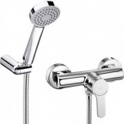 Душовий набір з одноважільним настінним змішувачем для душу Roca L20 латунь хром A5A2009C02