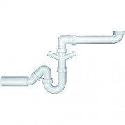 Сифон спеціальний плоский 1 ½ вихід на 50 мм Blanco пластик білий 137287