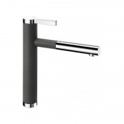 Змішувач для кухні Blanco LINEE-S ​​змішувач висувною виливши хром темна скеля 518804