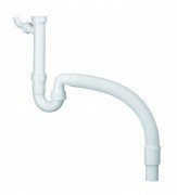 Сифон 1 ½ с гофрированной трубкой выход на 40 и 50 мм  Blanco пластик  белый 137262