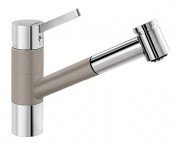 Смеситель для кухни Blanco Tivo-S SILGRANIT® однорычажный хром/серый беж 517619