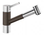 Смеситель для кухни Blanco Tivo-S SILGRANIT® однорычажный хром/кофе 517618
