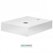 Столешница для раковины KLUDI PLUS  с отверстиями под сифон и смеситель  цвет белый 49CM143