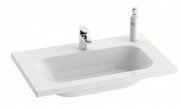 Раковина для ванной на тумбу Ravak Chrome 800 со скрытым переливом с одним отверстием для смесителя белая XJG01280000