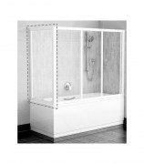 Бокова стінка для ванної Ravak Supernova APSV-70 білий профіль скло Grape 95010102ZG