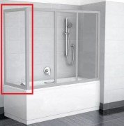Бокова стінка для ванної Ravak Supernova APSV-70 профіль сатин скло transparent 95010U02Z1