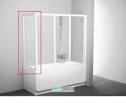 Бокова стінка для ванної Ravak Supernova APSV-75 білий профіль скло Grape 95030102ZG