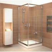 Дверь душевая прямоугольная боковая Ravak Blix BLRV2K-80 профиль сатин прозрачное стекло 1XV40U00Z1