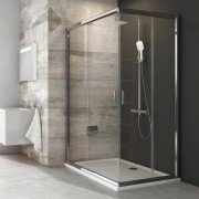 Дверь душевая прямоугольная боковая Ravak Blix BLRV2K-120 профиль полированный алюминий прозрачное стекло 1XVG0C00Z1