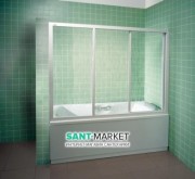 Шторка для прямокутної ванни Ravak Supernova AVDP3-120 профіль сатин скло transparent 40VG0U02Z1