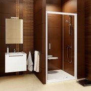 Дверь душевая прямоугольная Ravak Blix BLDP2-110 профиль белый прозрачное стекло 0PVD0100Z1