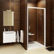 Дверь душевая прямоугольная Ravak Blix BLDP2-120 профиль белый прозрачное стекло 0PVG0100Z1