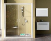 Дверь душевая прямоугольная Ravak Blix BLDP4-160 профиль белый стекло transparent 0YVS0100Z1