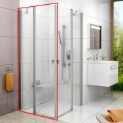 Двері душова орні Ravak Chrome CRV2-100 профіль сатин скло transparent 1QVA0U00Z1