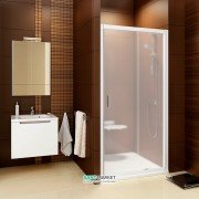 Дверь душевая прямоугольная Ravak Blix BLDP2-120 профиль белый стекло grape 0PVG0100ZG