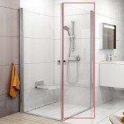 Стінка для душової кабіни Ravak Chrome CPS-80 полірований алюміній скло transparent 9QV40C00Z1