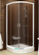 Душовий куточок напівкруглий Ravak Blix BLCP4-90 Sabina профіль білий скло grape 3B270140ZG