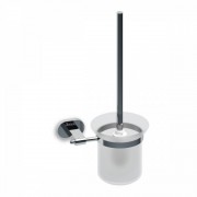 Ершик для унитаза с держателем Ravak Chrome CR 410.00 хромированная латунь матовое стекло X07P196