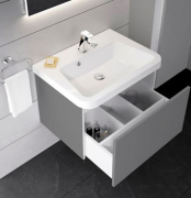 Тумба під раковину підвісна Ravak 10 ° SD 650 ДСП / МДФ сірий глянець X000000737