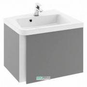Тумба под угловую раковину подвесная Ravak 10° SD 650 R ДСП/МДФ серый глянец X000000749