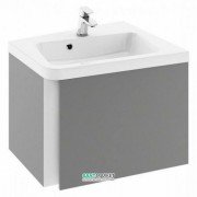 Тумба під кутову раковину підвісна Ravak 10 ° SD 650 R ДСП / МДФ сірий глянець X000000749