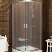 Душовий куточок напівкруглий Ravak Blix BLCP4-80 профіль сатин скло grape 3B240U00ZG