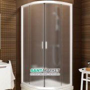 Душовий куточок напівкруглий Ravak Blix BLCP4-80 профіль білий скло grape 3B240100ZG