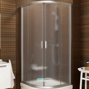 Душовий куточок напівкруглий Ravak Blix BLCP4-90 профіль сатин скло grape 3B270U00ZG