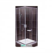 Душовий куточок квадратний Ravak Blix BLRV2-90 профіль сатин скло grape 1LV70U00ZG